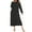 Black, variant on Women's Long Sleeve Robe Long House Coat Zip Up Sleeping Winter Warm Cotton Spa Hooded Zipper Bathrobe Navy X-Large