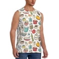 thumbnail image 2 of Haiem Men's Cooking Utensils Print Tank Tops Summer Sleeveless Cut Off Workout T-Shirts Fitness Vest Athletic Undershirts-Small, 2 of 8