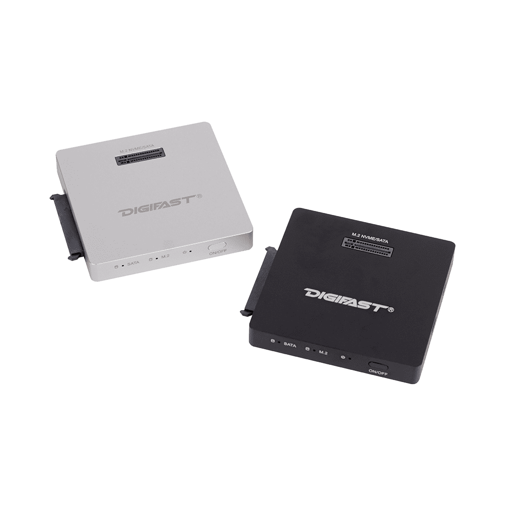 Digifast DX3 M.2 SSD/2.5" SATA SSD Docking Base Ultra High Speed Read and Write - Silver