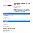 thumbnail image 2 of Shock Absorber - Compatible with 1976 - 1986 Jeep CJ7 1977 1978 1979 1980 1981 1982 1983 1984 1985, 2 of 2