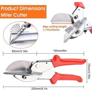 Miter Cutter 45 to 135 Degree Multi Angle Miter Shear Cutter Soft Wood Cutter Adjustable Trunking Miter Trim Cutter Cutting Hand Tool for Cutting Mold