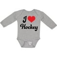 thumbnail image 3 of Inktastic I Love Hockey Girls Long Sleeve Baby Bodysuit, 3 of 5