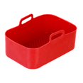 thumbnail image 2 of serony Air Fryer Baking Plate High Temperature Rectangle Non-Fading Liner Reusable Silicone Basket Kitchen Barbecue Cake Tool Red 1pc, 2 of 6