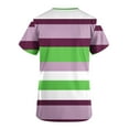 thumbnail image 4 of HaiMao Scrub Tops for Women Clearance Soft Stretch V-Neck Color Block Scrub Top with Pockets Green XL(XL), 4 of 5