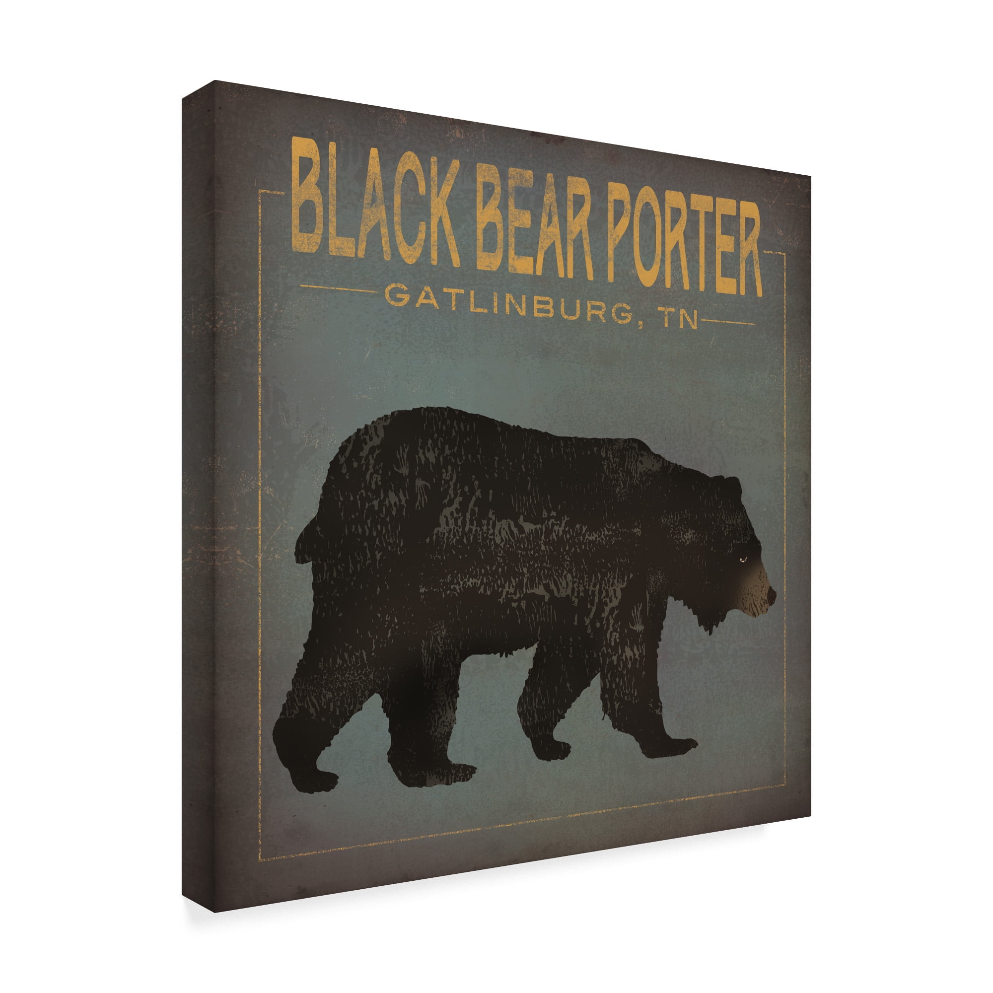 Trademark Fine Art 'Black Bear Porter' Canvas Art by Ryan Fowler