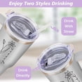 thumbnail image 4 of Personalized Tumbler Custom Name Birth Floral Flower 40 oz Tumblers with Handle and Straw Stainless Steel Insulated Personalized Coffee Cup Mug Christmas Birthday Gifts for Men Women, 4 of 7