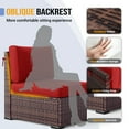 thumbnail image 5 of MRUAKA 8 Pieces Patio Conversation Set, Outdoor Sectional PE Rattan Wicker Furniture Seat,Red, 5 of 6