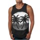 thumbnail image 1 of Camiseta sin mangas de cuello redondo para hombre, informal, a la moda, sin mangas, con estampado, blusa deportiva de cuello redondo para hombre, 1 of 4