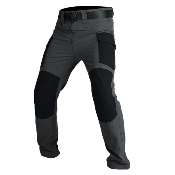 PIMSSY Men Pants Soft Pants Outdoor Casual Workwear With Functional Design For Hiking And Daily Male Boho Solid Color Slacks
