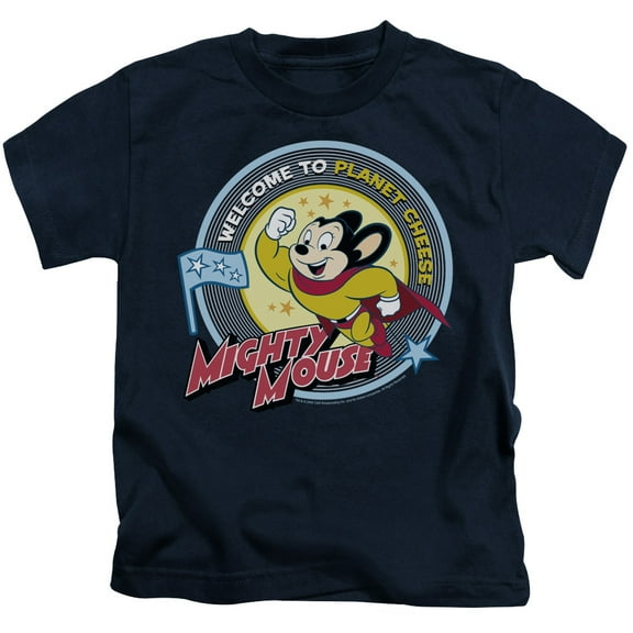 Mighty Mouse - Planet Cheese - Juvenile Short Sleeve Shirt - 7