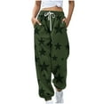 thumbnail image 2 of Runfenguu Work Pants Women, Baggy Cargo Pants Women Women Fashion Non Positioning Printed Elastic Waist Drawstring Leg Tight Pants, 2 of 5