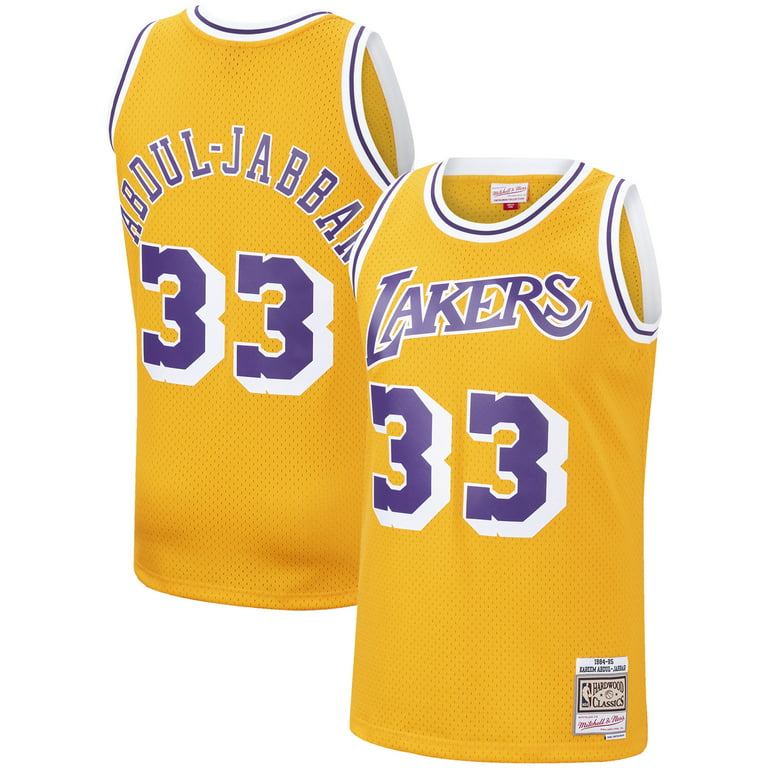 Kareem Abdul-Jabbar 1984-85 Lakers Home Hardwood Classic Swingman NBA Jersey