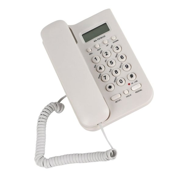 HLONK Home Telephone Wall Mountable Landline Phone Home Hotel Wired Desktop Phone Office Landline Telephone For Office Hotel Home Bathroom