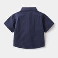 thumbnail image 4 of XAOFW Boys Back To School Shirts Short Sleeve Lapel Collar Button Down Graphic Shirts Kids Lightweight First Day Of School Shirts Comfortable Tops 18-24 Months, 4 of 4