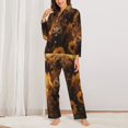 thumbnail image 2 of Lsque Cute Cow Sunflower Field Pattern Long Sleeve Pajama Set for Women - Soft 2-Piece Sleepwear and Loungewear Set with Pockets, Comfy Nightwear-Medium, 2 of 7