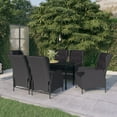 thumbnail image 1 of vidaXL 7 Piece Garden Dining Set Dark Grey, 1 of 4