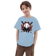 thumbnail image 5 of YUEHUA Clothes for Girls 10-12 Summer Boys Girls and Children's Short Sleeved Baseball Patterned Casual Loose Fitting Short Sleeved T Shirt, Size 4-5 Years, 5 of 6