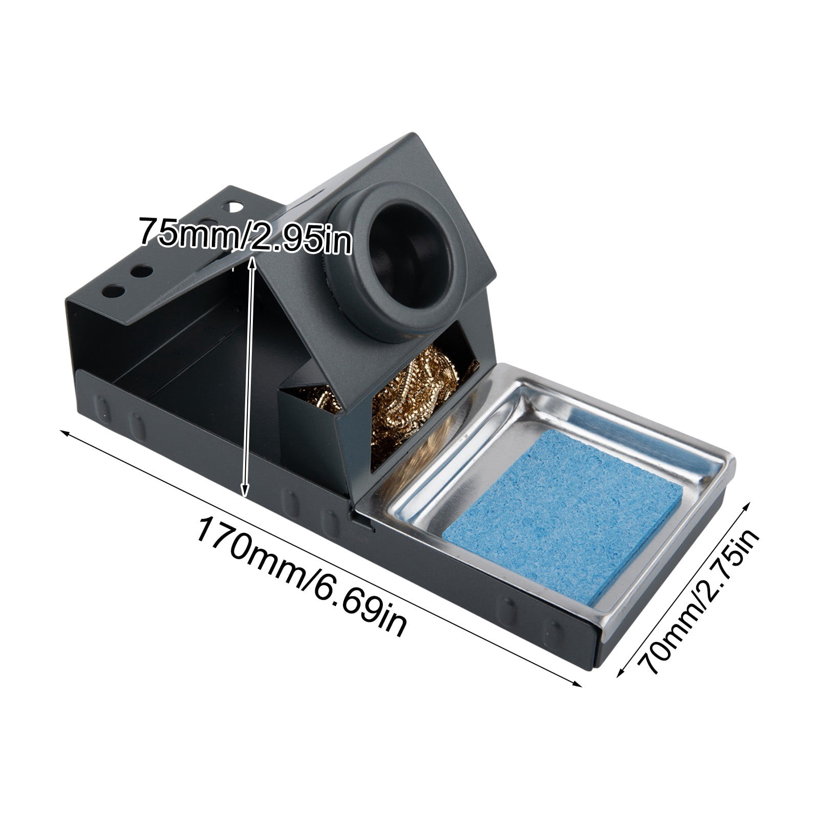 Soldering Iron Holder, Portable Stable Soldering Iron Stand with Cleaning Sponge
