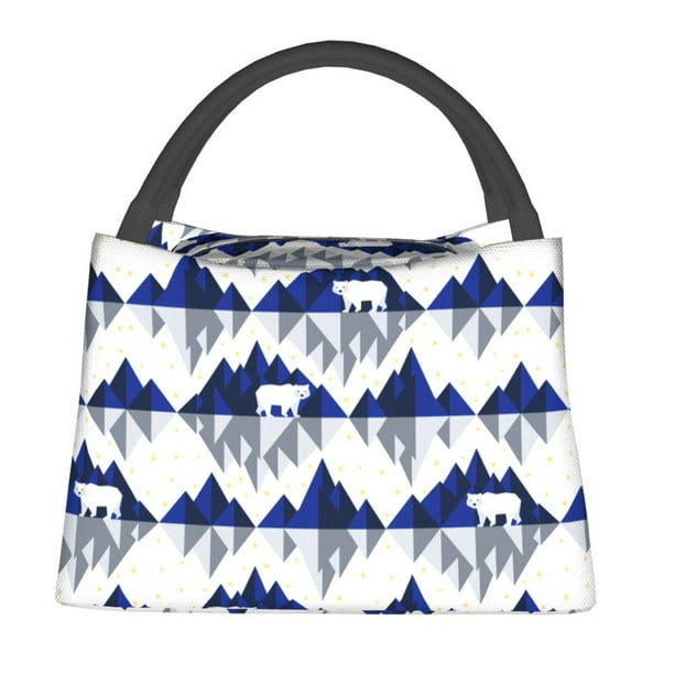Balery Cartoon Iceberg Polar Bear Bolsa de Aislamiento Portátil – Bolsa de Almuerzo con Forro de Aluminio Mejorado, Funda Impermeable y Fácil de Limpiar para Picnic y Caja de Almuerzo
