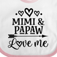 thumbnail image 4 of Inktastic Mimi and Papaw Love Me Boys or Girls Baby Bib, 4 of 4