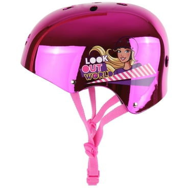 Barbie Chrome Helmet for Bikes, Skateboards and Scooters for Ages 5 