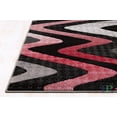 thumbnail image 4 of Handcraft Rugs - Lava Red / Gray / Silver / Black / Abstract Area Rug Modern Contemporary Zigzag, Crisscross Wave Design, 4 of 6