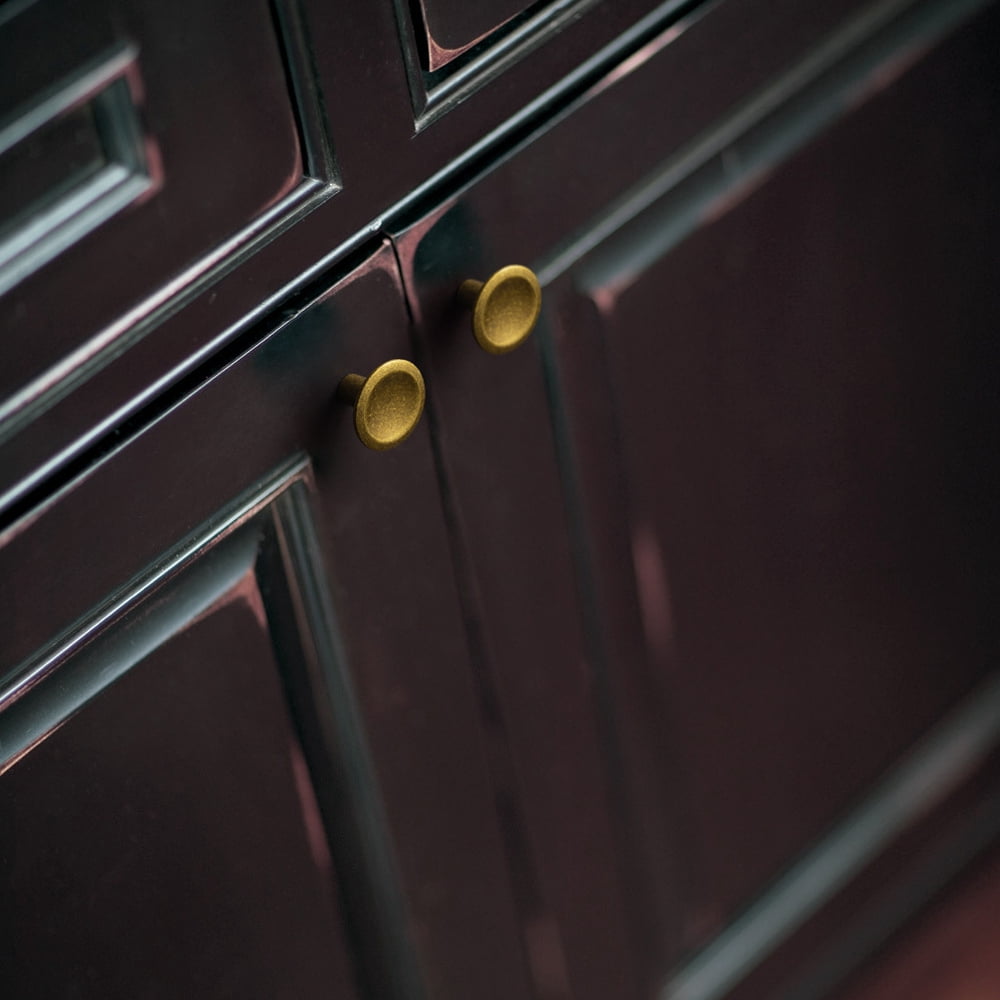 Goo-Ki 12 Pack Antique Brass Cabinet Drawer Knobs, Zinc Alloy Cabinet Handles 1''Diameter for Dresser,Wardrobe,Cupboard