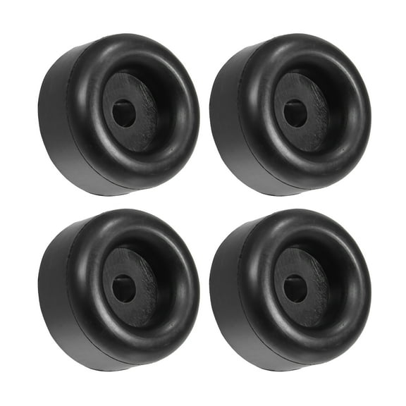 Unique Bargains 4pcs 2.11" Round Rubber Bump Stops Guard Replacement for Truck Gate Ramp Hatch with 2/5" Screw Holes