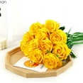 thumbnail image 4 of 12 PCS Artificial Flowers Black Roses, Fake Silk Flower Long Stem Artificial Black Rose for Halloween Home Wedding Party Decorations(Black), 4 of 5