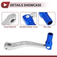 thumbnail image 3 of Folding Motorcycle Gear Shifter Lever for Yamaha TTR 50cc Aluminum Alloy Pedal Shift Lever Arm Siver Tone Blue Head, 3 of 6