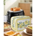 thumbnail image 4 of Yellow Lemon Toaster Cover 4 Slice, Large Kitchen Appliance Covers, Summer Botanical Plaid Elegant Pastoral Toaster Oven Cover with Loop, Bread Machine Cover Polyester Dust Cover Protection, 4 of 4