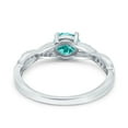 thumbnail image 3 of Art Deco Round Ring Paraiba Tourmaline CZ 925 Sterling Silver Size 8, 3 of 6