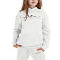 thumbnail image 4 of Afdoent Kid Girls Clothes Winter Hoodie And Joggers Comfy Casual With Stylish Print For Toddler To Teen 10-11 Years, 4 of 4