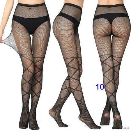 

NEW Black Patterned Fishnet Tights Ladies Womens Pattern Lace Pantyhose Floral