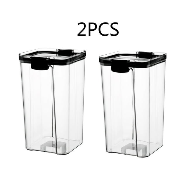 EGNMCR Bocal de Cuisine Scellé avec Couvercle Boîte de Conservation pour Grains Entiers 2 Pcs Storage container
