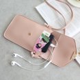thumbnail image 5 of Bolso de hombro para mujer, mini estuche para teléfono móvil con candado de amor con pantalla táctil de cuero PU transparente kaili Sencillez, 5 of 5