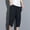 Black, variant on WWV Mens 3/4 Pants Cropped Pants Men Pocket Drawstring Elastic Waist Trousers Solid Color Casual Relaxed Fit Vacation Pants Army Green L