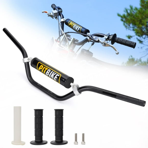 Weiyingsi Universal 7/8 Inch 22Mm Dirt Bike Handlebars, Upgraded Pit Bike Handlebar With Foam Pad And Anti-Slip Handlebar Grips For Motocross Crf Yzf Kxf Klx Rmz Drz Pit Dirt Bike Atv Quad - Black