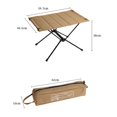 thumbnail image 4 of Mesa plegable para r, muebles de escritorio portátiles, aleación de aluminio desmontable para barbacoa Marrón kusrkot Escritorio plegable, 4 of 8