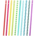 thumbnail image 5 of Fuliko 30 Pcs Christmas Straws Plastic, Red and White Striped Straws 9 Inch Xmas Hard Plastic Drinking Straws with Cleaning for Holiday Christmas, 5 of 7