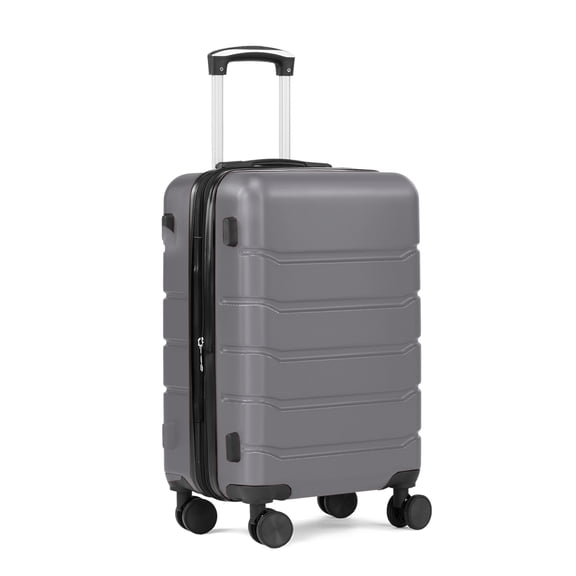GIANNA 24 Inch Hardside Luggage, Expandable Rolling Luggage with TSA Lock and Spinner Wheels, Dark Gray
