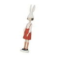 thumbnail image 4 of Estatua de niña conejo, figura de niña conejo, escultura artesanal de resina, adorno de escritorio para chimenea, dormitorio, estantería, decoración Rojo, 4 of 8