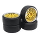 thumbnail image 2 of de llantas de rueda hexagonal RC de 4x 12 mm, radio, ejercicio , llantas de plástico RC, llantas, bujes, piezas de repuesto para TT02 1010, Amarillo Macarena Neumáticos de coche RC, 2 of 3
