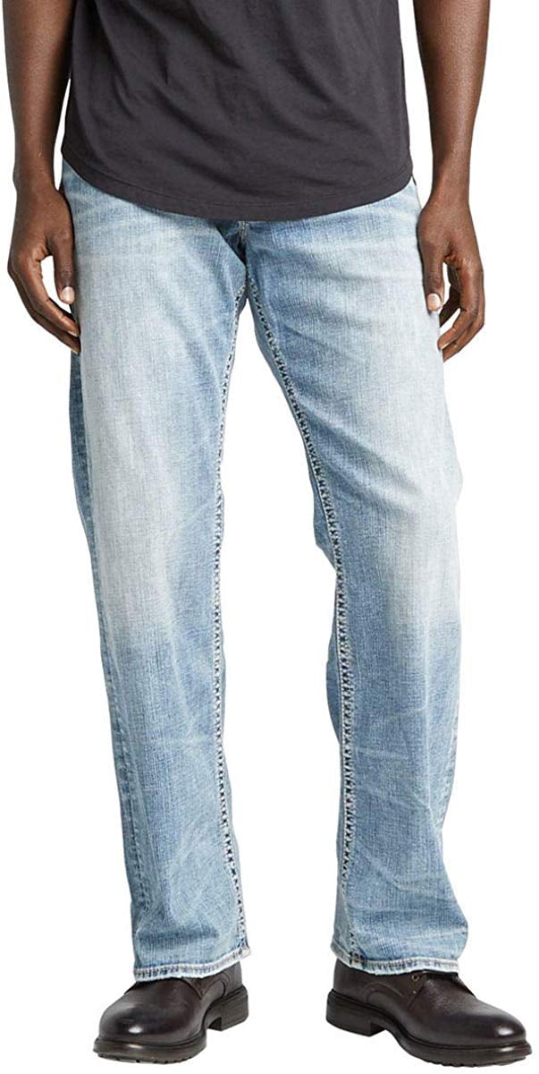 Silver Jeans Co Mens Zac Relaxed Fit Straight Leg Jeans
