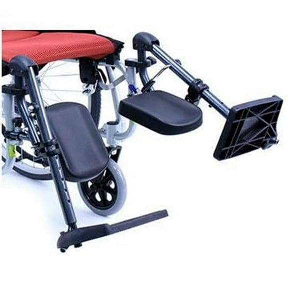 Karman EL-S115-20 20 in. Elevating Legrest with Padded Calf Pad, Diamond Black