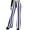 Blue, variant on Fesfesfes Women Casual Pants Fashion Striped Printed High Waist Flare Pants Under $10