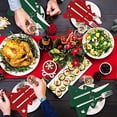 thumbnail image 2 of AYYUFE 60Pcs Christmas Tableware Holder Flatware Bag Xmas Tree Cutlery Pockets Dinner Knife Fork Covers for Holiday Home Party Decorations Red Green, 2 of 7