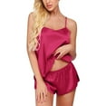 thumbnail image 5 of Womens Pajama Satin Cami Shorts Set Nightwear Set Sleepwear Underwear for Women, 5 of 8