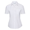 thumbnail image 1 of Russell Collection Ladies/Womens Short Sleeve Poly-Cotton Easy Care Poplin Shirt, 1 of 4