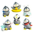 thumbnail image 5 of OFFIGAM 6Pcs Small Penguin Figurine Micro Landscape Decoration Assorted Colors, 5 of 11